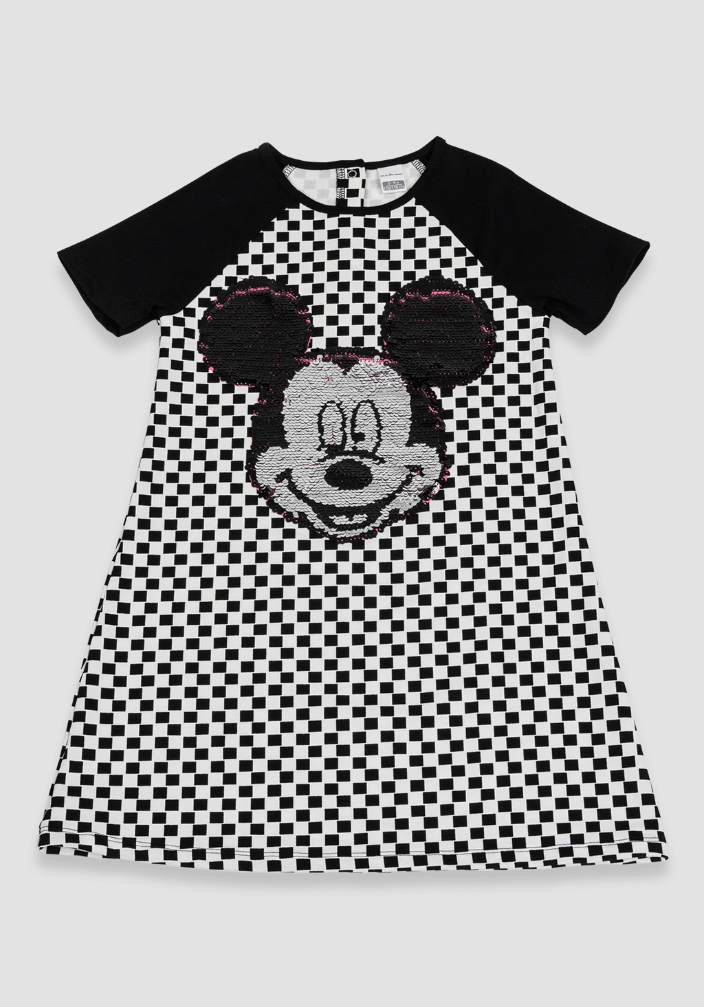 Stil: Mickey Mouse Elbise | Renk: Kareli Baskı | Malzeme:% 98 Pamuk% 2 Elastan